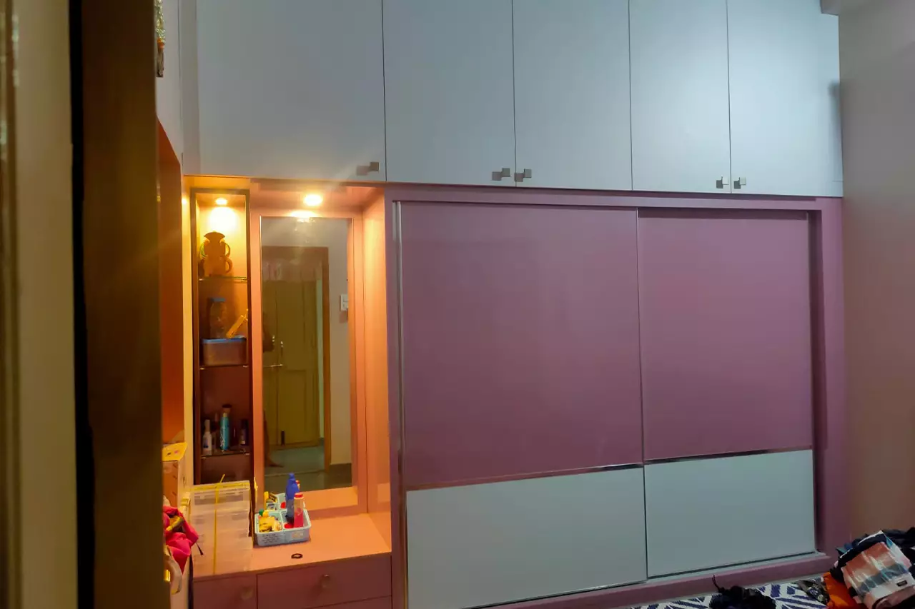 wardrobe design by AK interiors karnataka